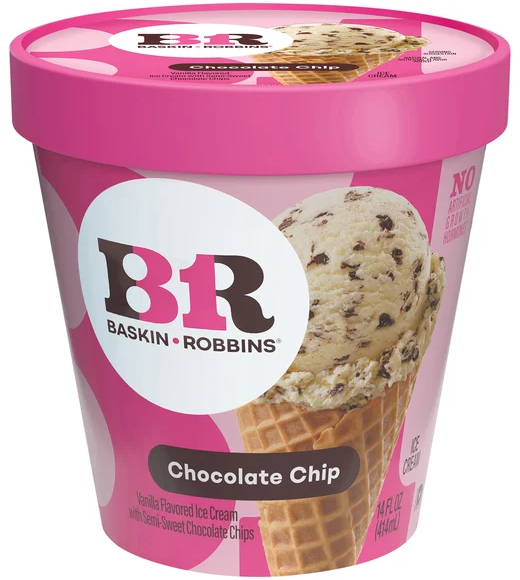 Baskin Robbins Chocolate Chip Vanilla Ice Cream
