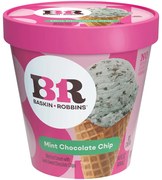 Baskin Robbins Mint Chocolate Chip Ice Cream