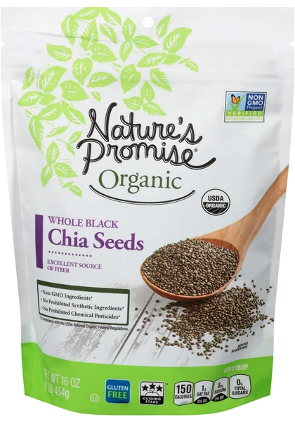Nature's Promise Organic Whole Black Chia Seeds