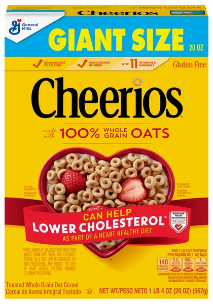 Cheerios Gluten Free Toasted Whole Grain Oat Cereal Giant Size