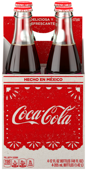 Coca-Cola de Mexico Cola Soda - 4 pk (Glass Bottles)