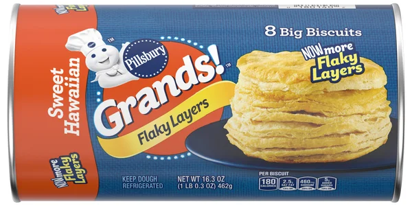 Pillsbury Grands! Flaky Layers Sweet Hawaiian Biscuits - 8 ct