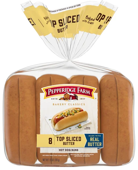 Pepperidge Farm Bakery Classics Top Sliced Butter Hot Dog Buns - 8 ct