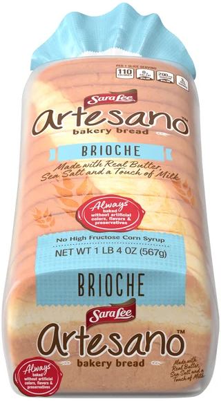 Sara Lee Artesano Brioche Bread Sliced