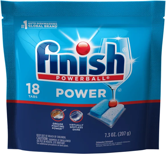 FINISH Powerball Dishwasher Detergent Tabs - 18 ct