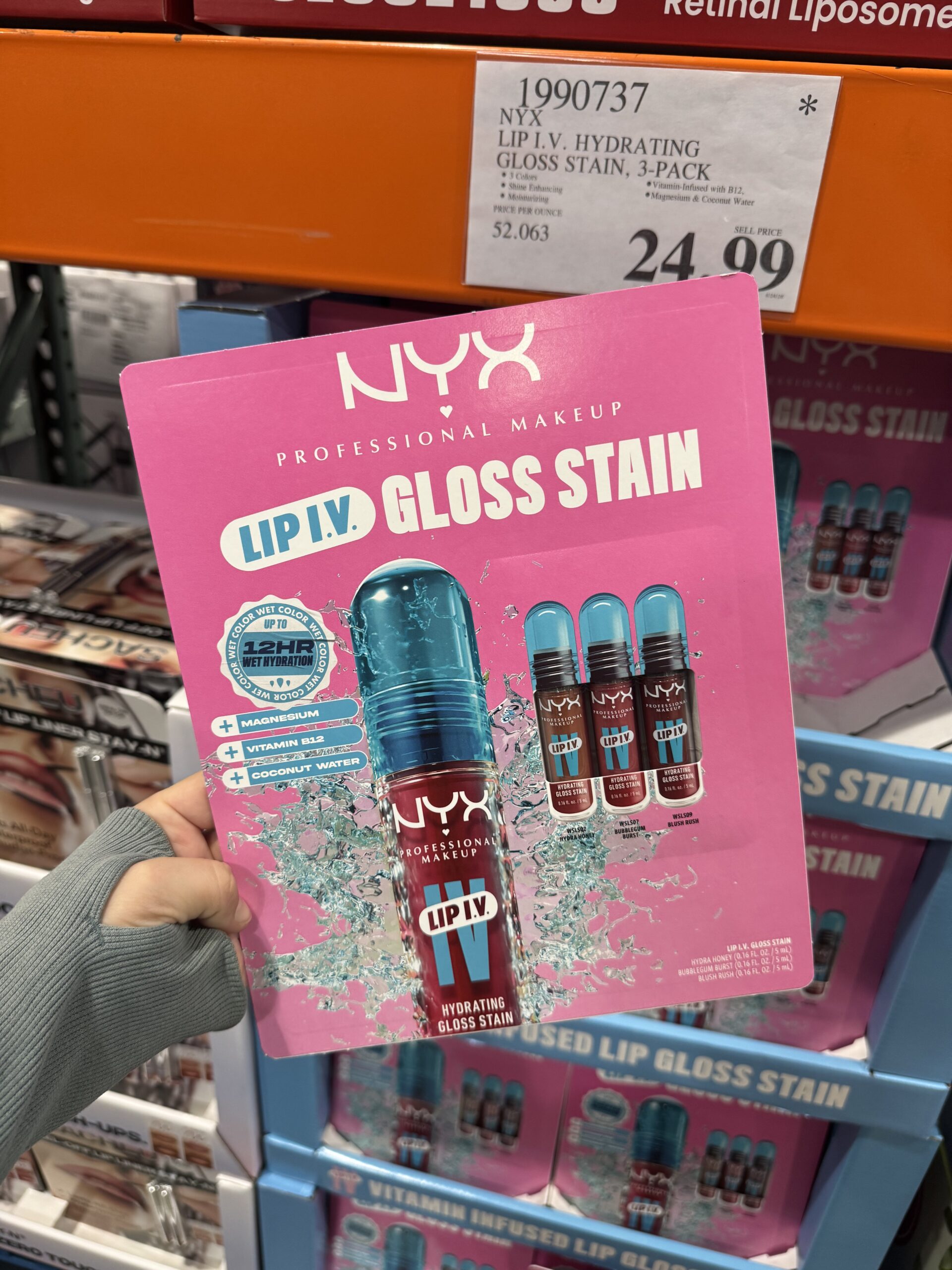NYX Lip I.V. Hydrating Gloss Stain, 3-Pack