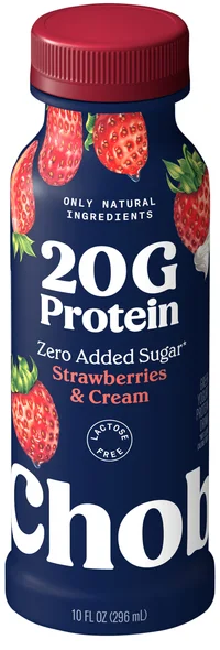 Chobani Complete Low Fat Strawberry Cream Greek Yogurt 20g Protein Drink