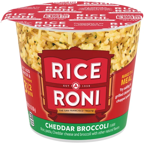 Rice-A-Roni Cheddar Broccoli Flavor Cup Microwave