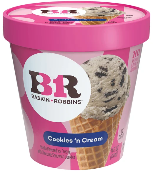 Baskin Robbins Cookies 'n Cream Ice Cream