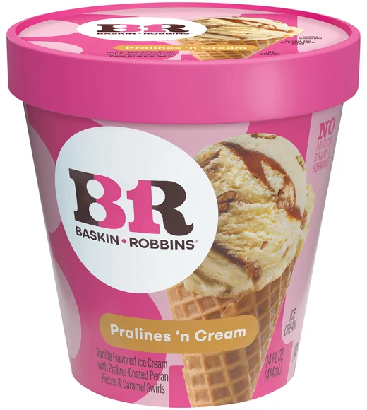 Baskin Robbins Pralines 'n Cream Ice Cream