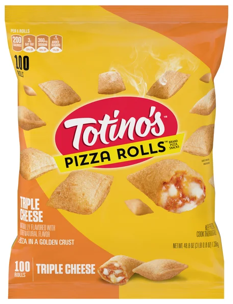 Totino's Triple Cheese Pizza Rolls Snacks - 100 ct Frozen