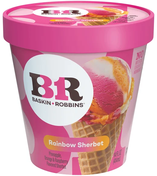 Baskin Robbins Rainbow Sherbet