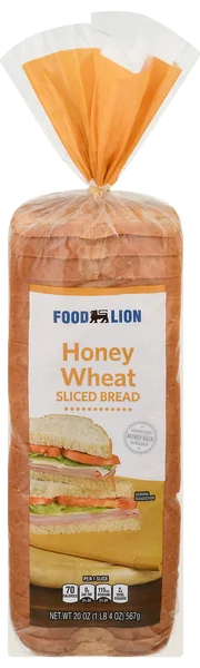 Food Lion Honey Wheat Bread Sliced