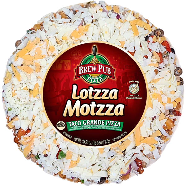 Brew Pub Lotzza Motzza Taco Grande