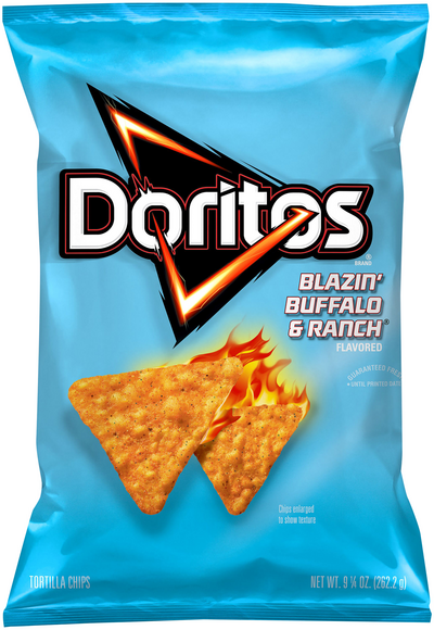 Doritos Tortilla Chips Blazin’ Buffalo & Ranch Flavored 9 1/4 Oz