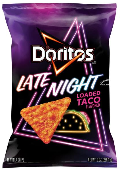 Doritos Tortilla Chips Late Night Loaded Taco Flavored