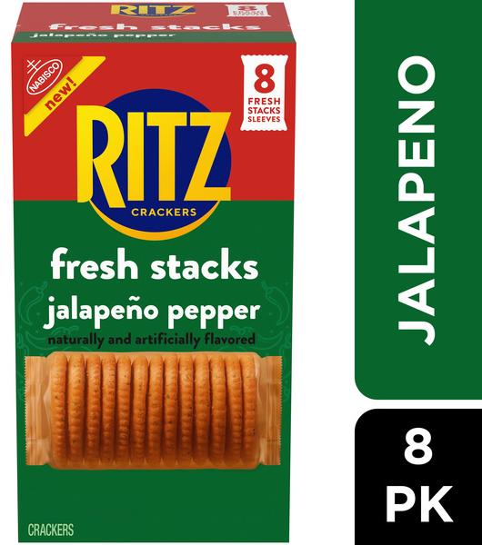Nabisco Ritz Fresh Stacks, Jalapeno Pepper Crackers, 8Ct