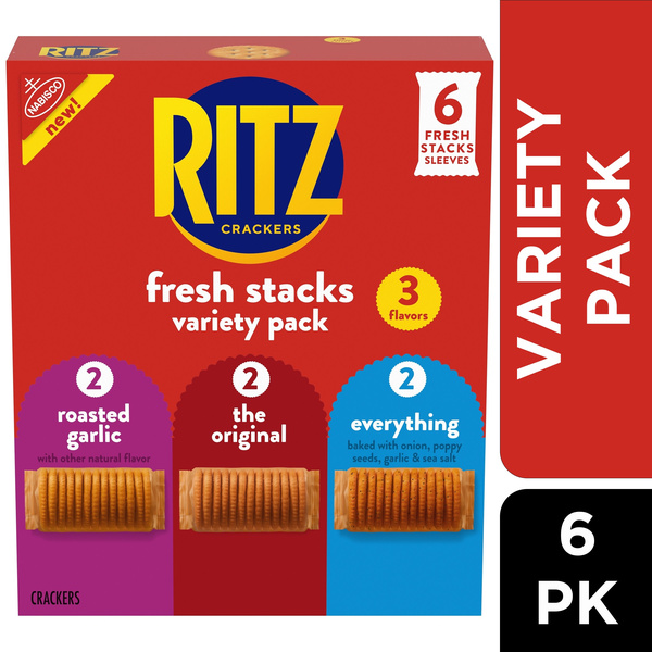 Nabisco Ritz Fresh Stacks Variety Pack, 3 Flavors, 6Ct