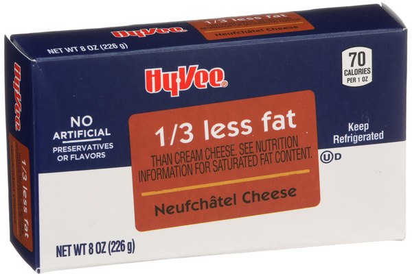 Hy-Vee 1/3 Less Fat than Cream Cheese (Neufchatel Cheese)