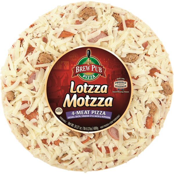 Brew Pub Lotzza Motzza 4 Meat Pizza