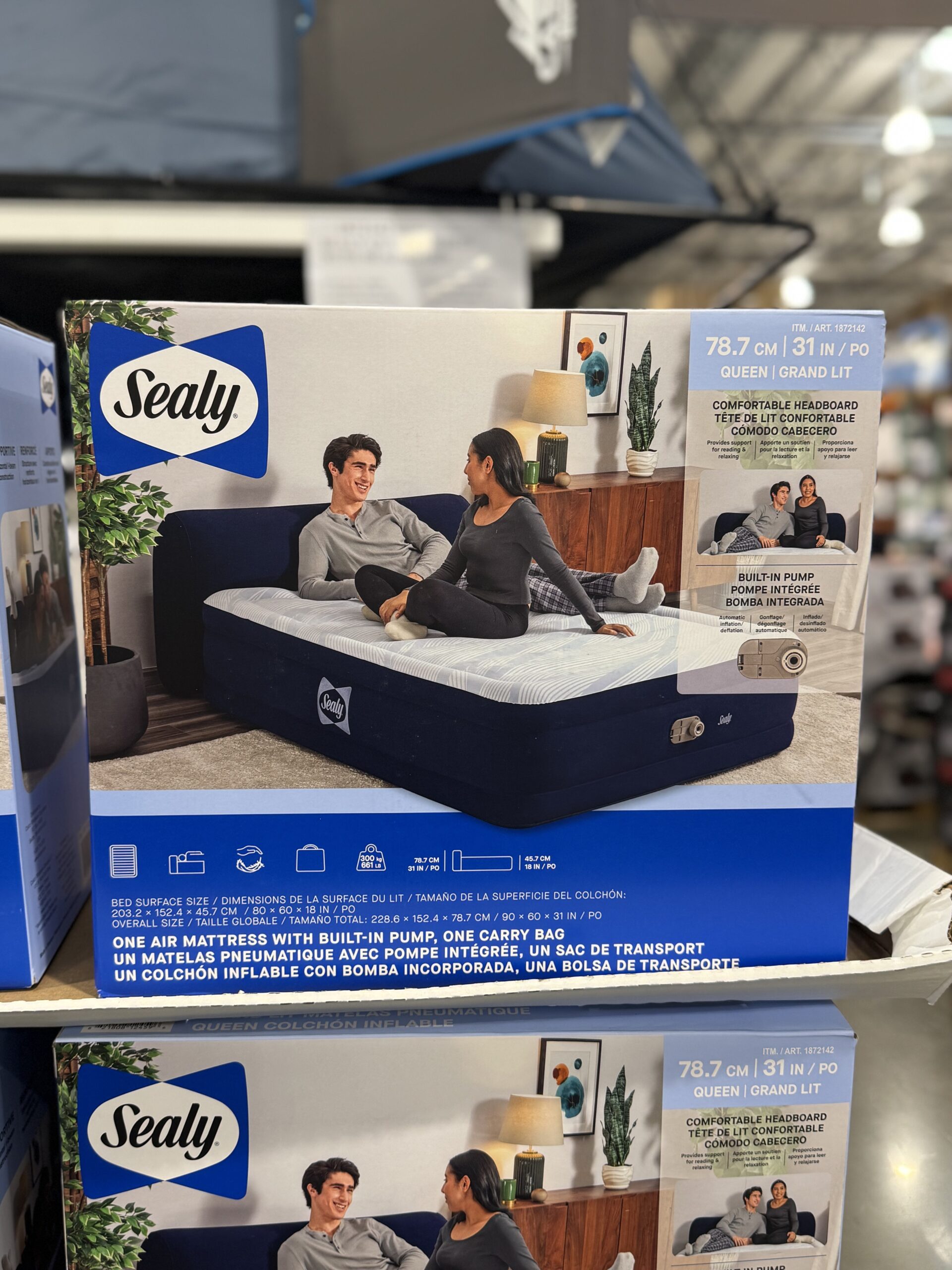 Sealy Queen Airbed with Headboard