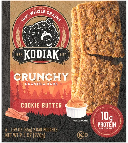 Kodiak Crunchy Cookie Butter Granola Bars - 6 ct
