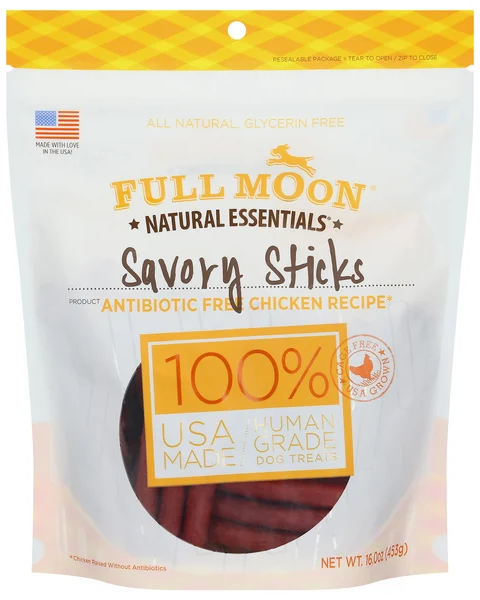 Full Moon Savory Sticks Natural Antibiotic Free Chicken Recipe Dog Treats