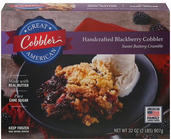 Great American Cobbler Handcrafted Blackberry Cobbler Crumble Frozen
