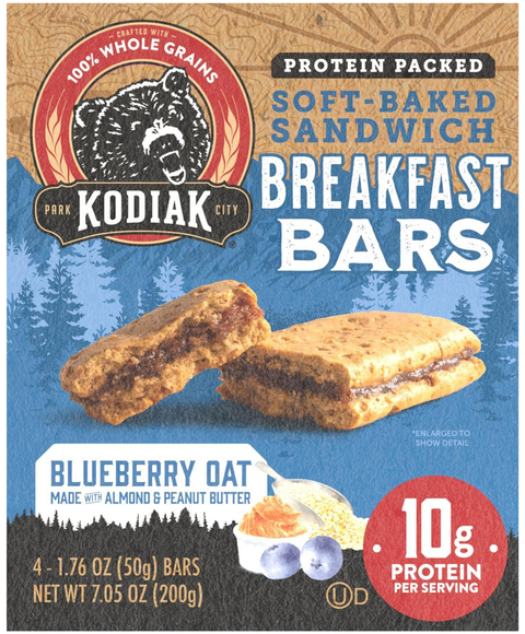 Kodiak Protein Blueberry Oat Soft-Baked Sandwich Breakfast Bars - 4 ct