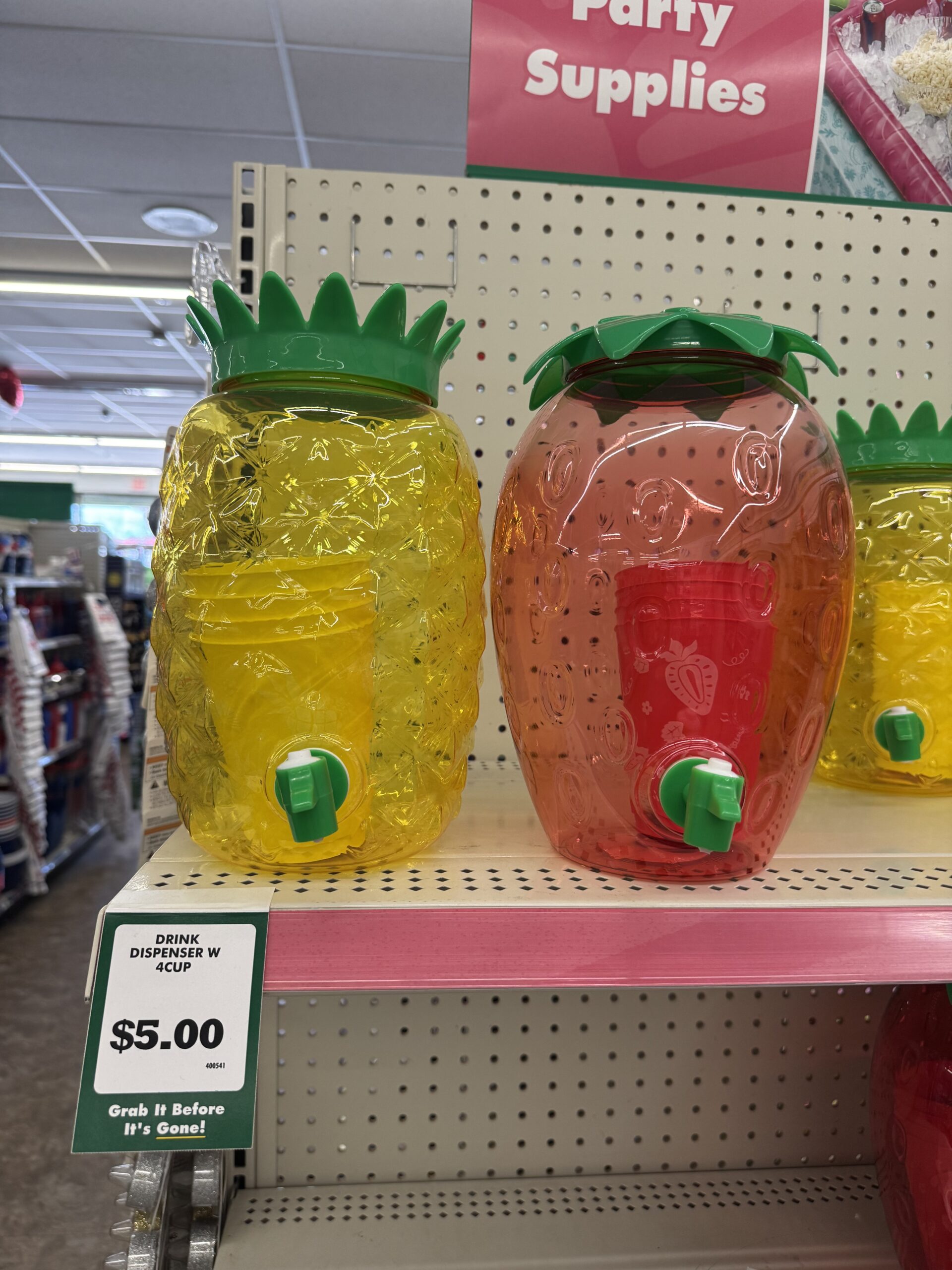 Fruit-themed Drink Dispenser with Cups, 1-ct. - in store