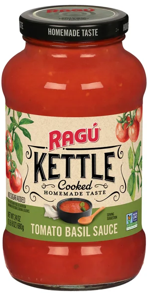 RAGU Kettle Cooked Tomato Basil Pasta Sauce
