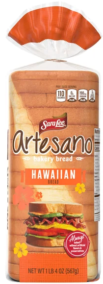 Sara Lee Artesano Hawaiian Sliced Bread