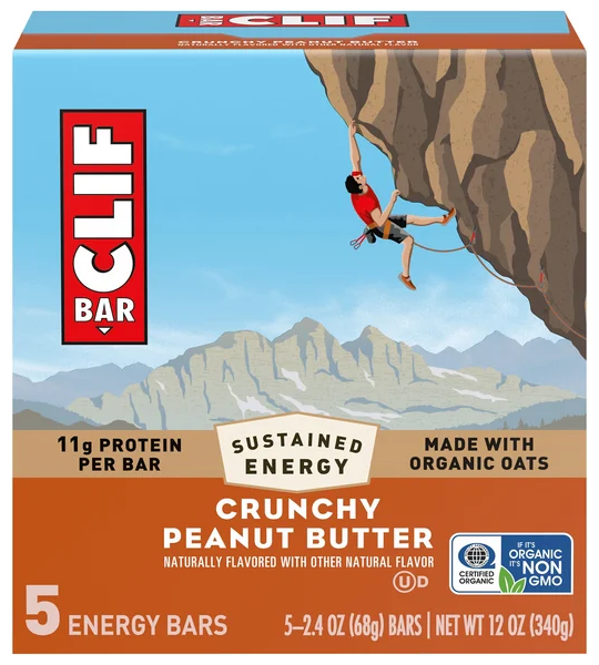 CLIF Crunchy Peanut Butter Protein Energy Bars - 5 ct