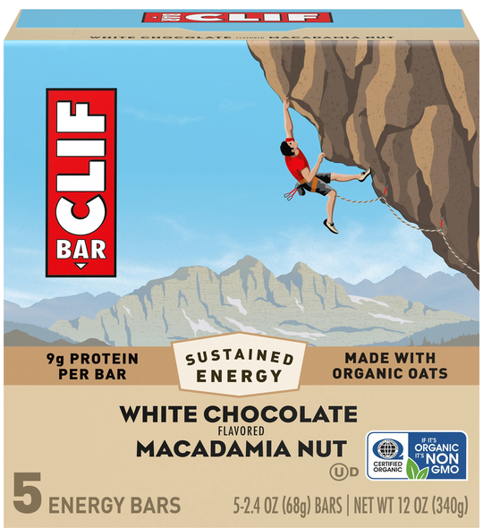 CLIF White Chocolate Macadamia Nut Protein Energy Bars - 5 ct