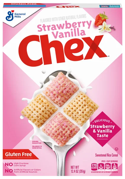 Chex Gluten Free Strawberry Vanilla Sweetened Rice Cereal