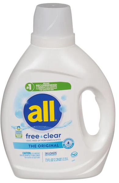 all The Original Free & Clear Liquid Laundry Detergent