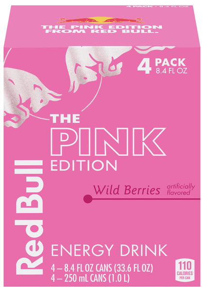 Red Bull The Pink Edition Wild Berries Energy Drink - 4 pk