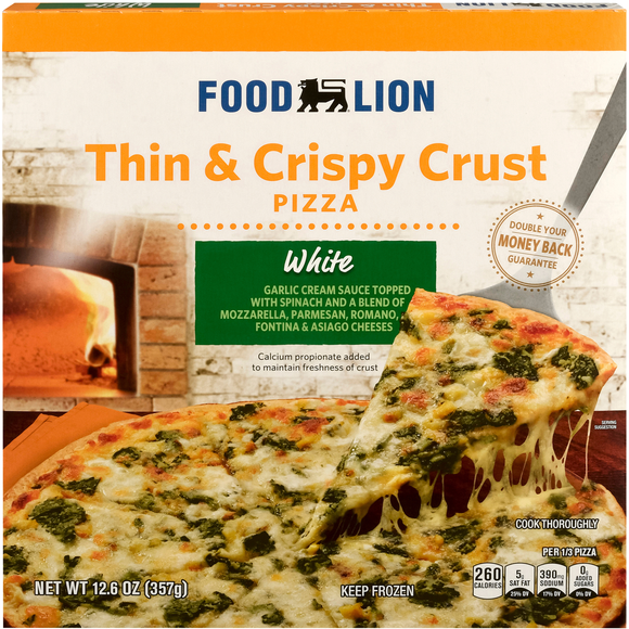 Food Lion Thin & Crispy Crust White Pizza Frozen