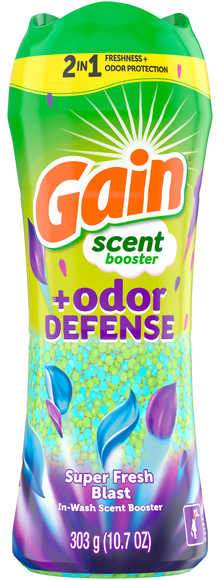 Gain +Odor Defense Super Fresh Blast In-Wash Scent Booster