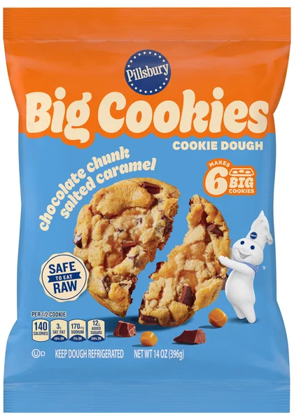 Pillsbury Big Cookies Chocolate Chunk Salted Caramel Dough