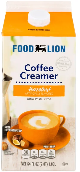 Food Lion Hazelnut Flavored Coffee Creamer