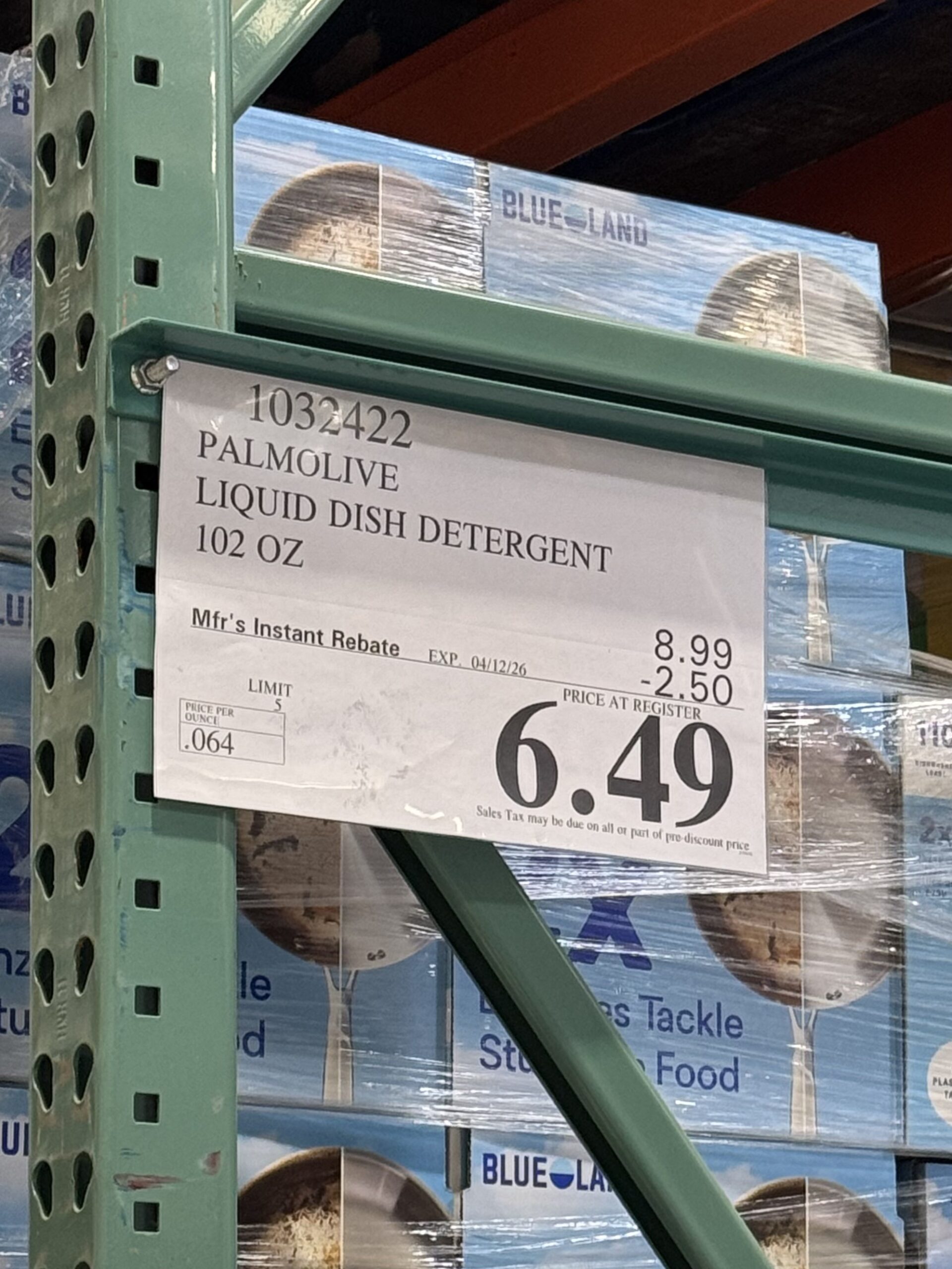 Palmolive Ultra Strength Liquid Dish Detergent - price tag