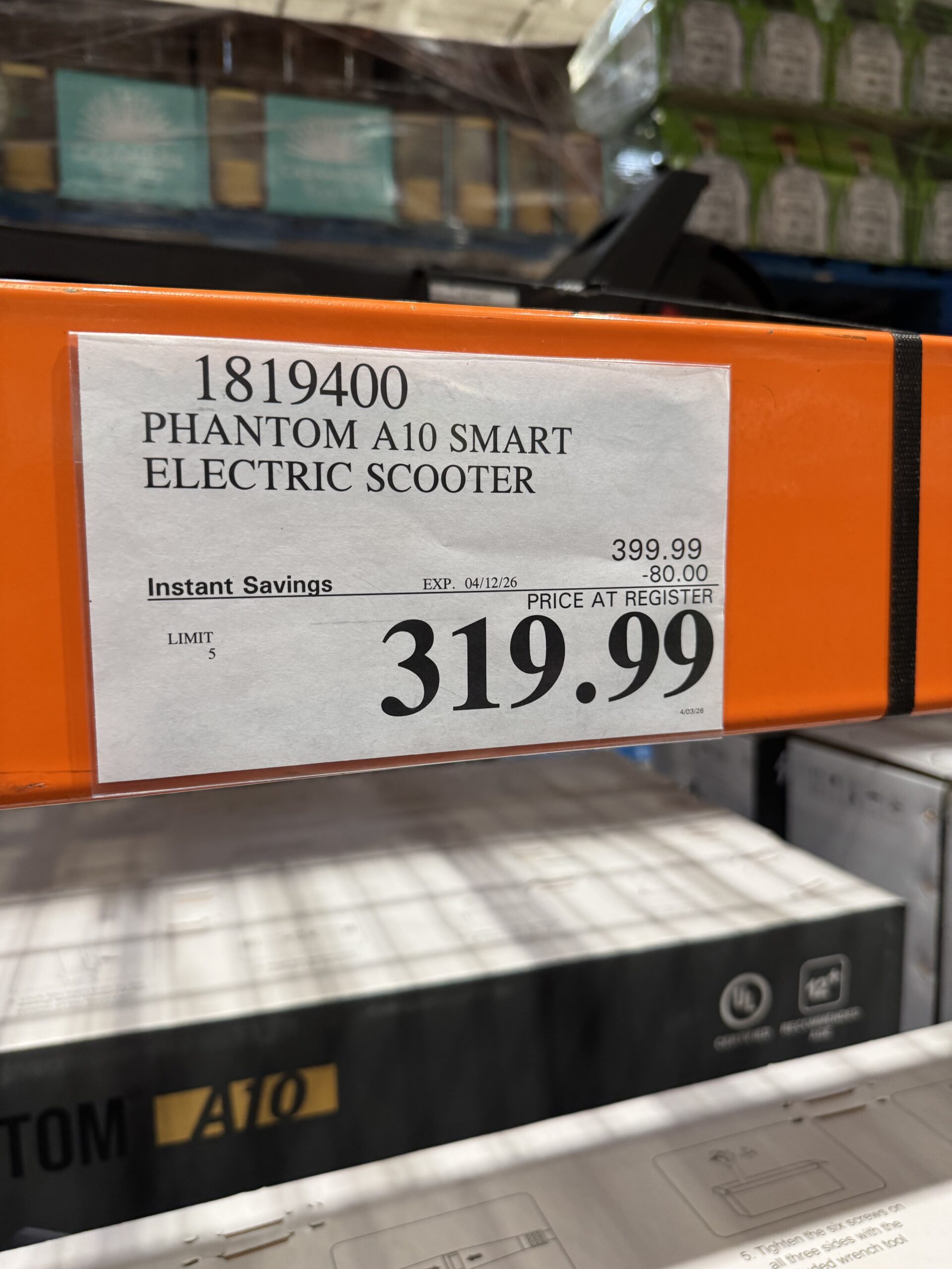 Phantom A10 Electric Scooter - price tag