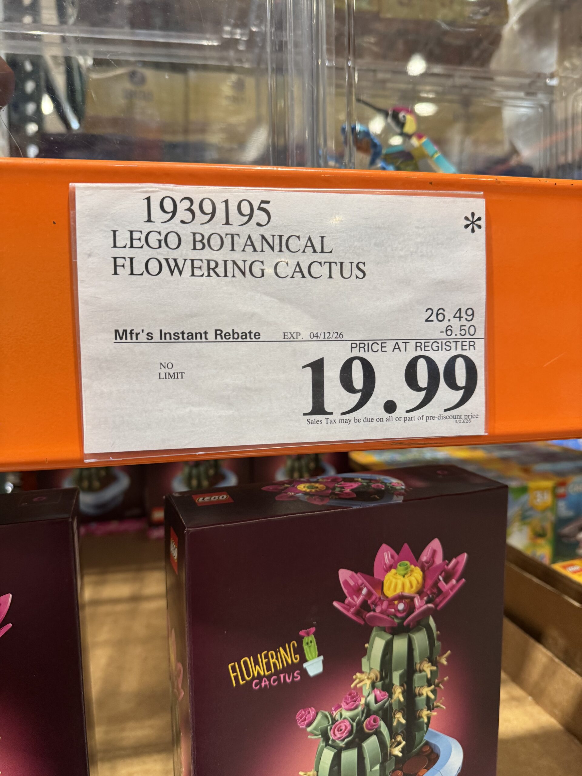 LEGO Botanicals Flowering Cactus - price tag