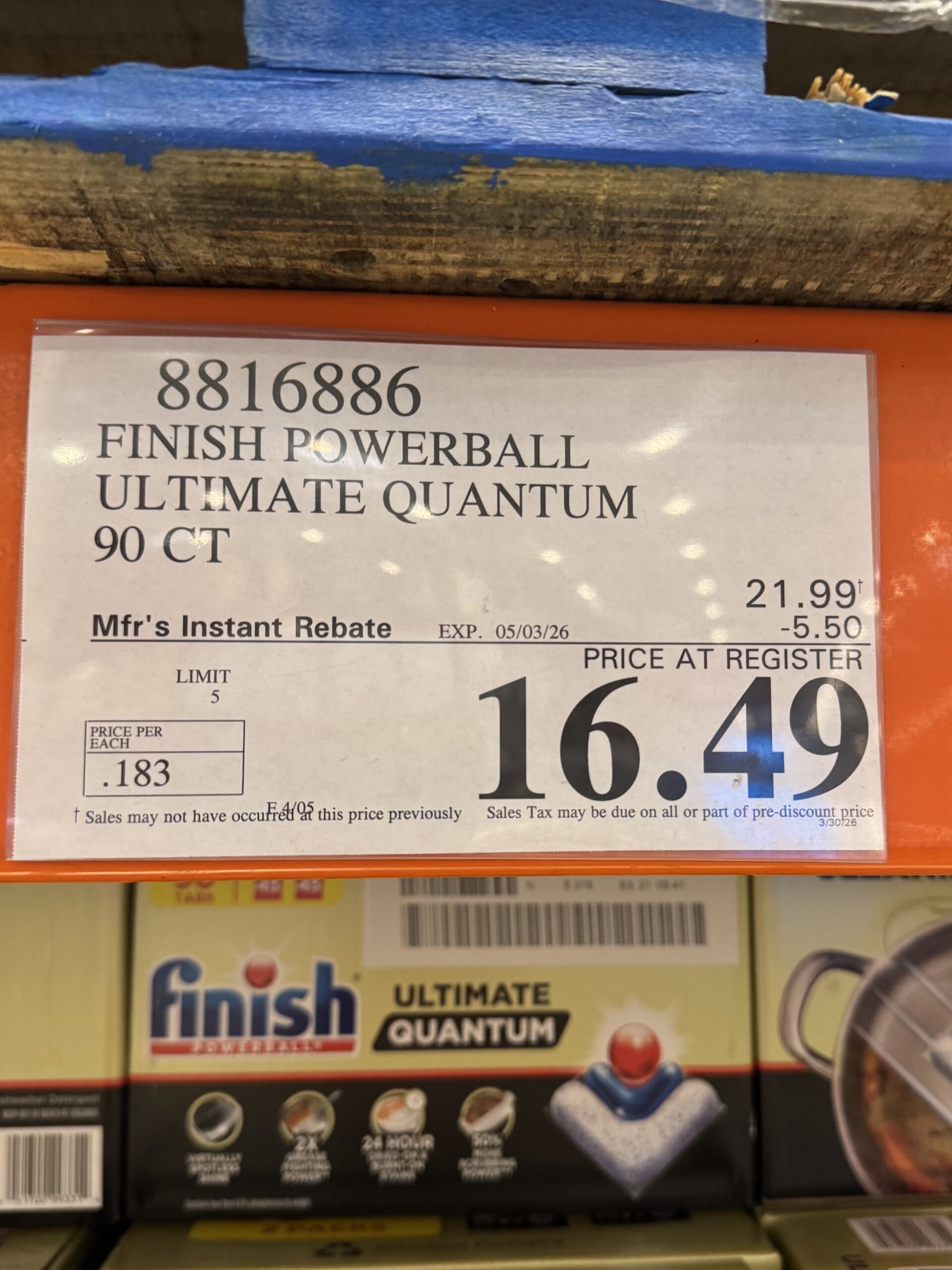 Finish Powerball Ultimate Quantum - price tag
