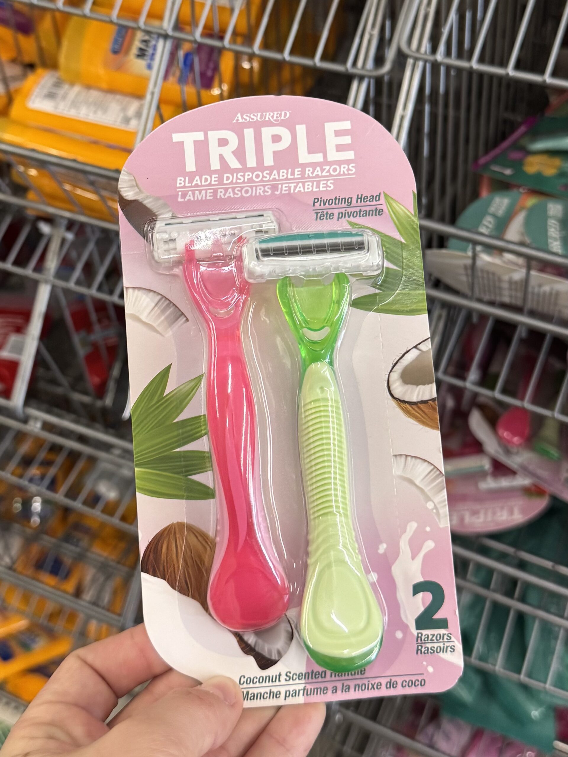 Assured Triple Bladed Men's Disposable Razors, 5-pc Pack. - in store