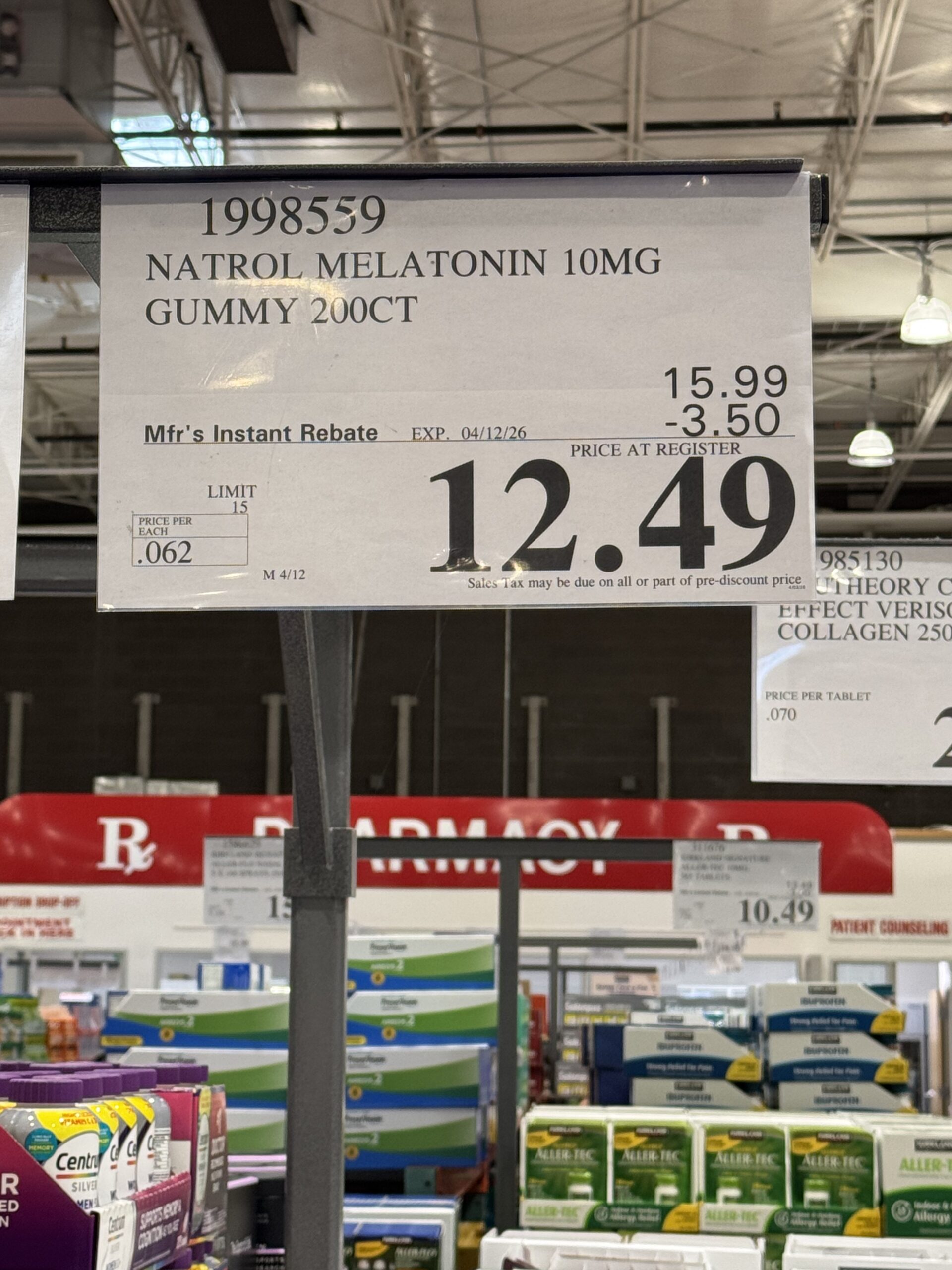 Natrol Melatonin 10mg - price tag