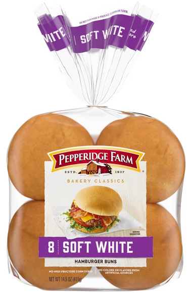 Pepperidge Farm Soft White Hamburger Buns - 8 ct