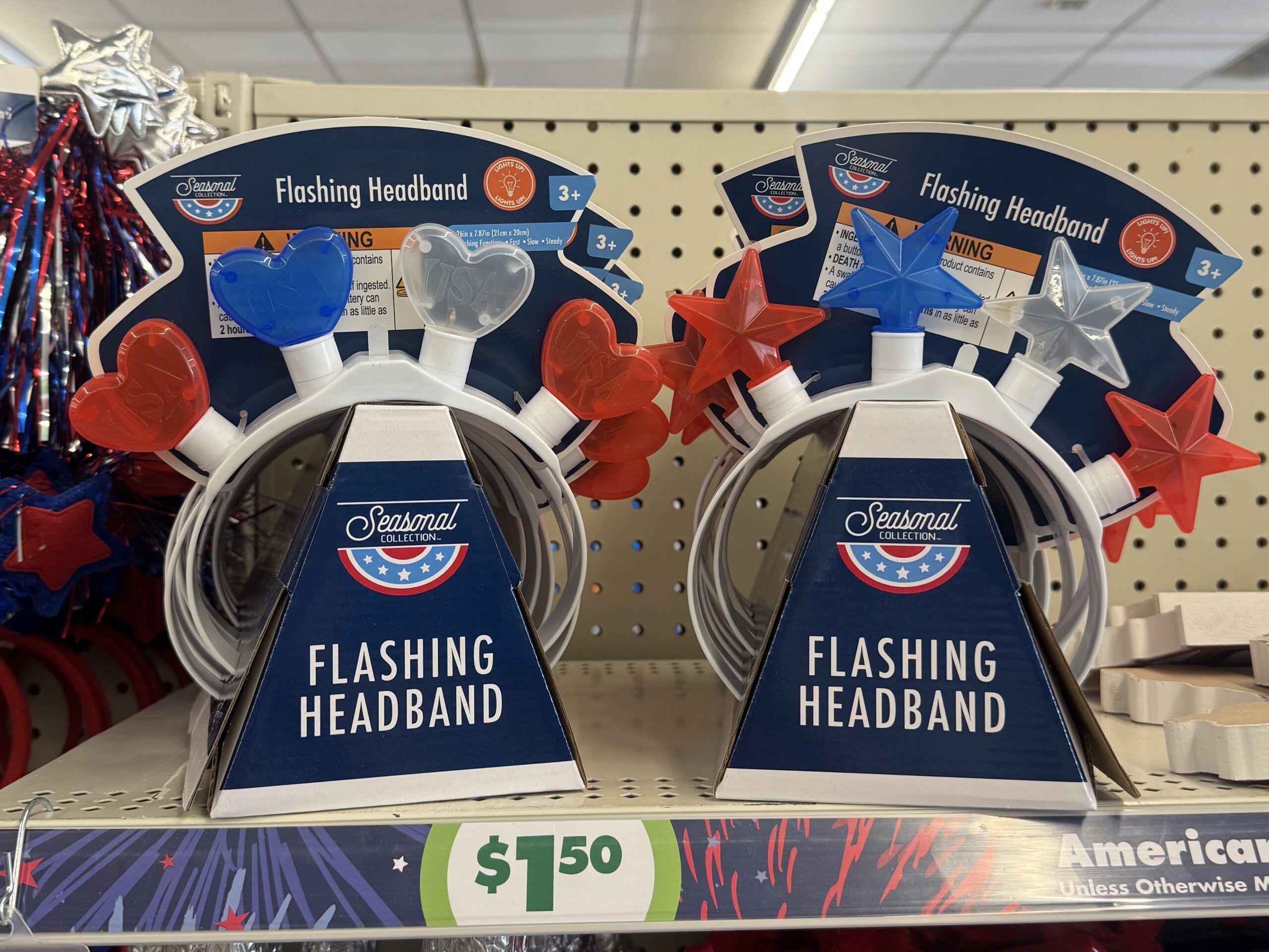 Seasonal Collection Patriotic Flashing Headband, 1-ct. - in store