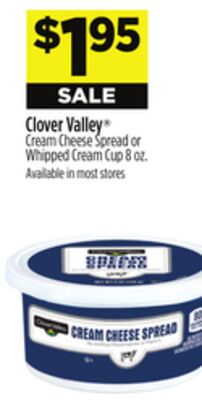 Clover Valley® Cream Cheese Spread or Whipped Cream Cup